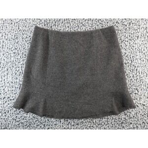 Madewell 1937 Wool Blend Flounce Hem Mini Skirt Gray Size 4